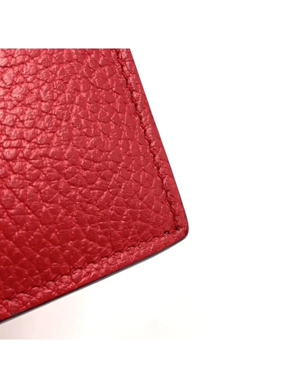 Gucci Interlocking G Logo Leather Red Chain Shoulder Bag Gold